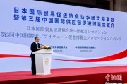 东平河野洋平率团访华 中国贸促会会长任鸿斌会见